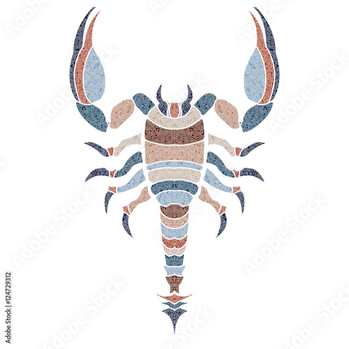 Bright scorpion, zodiac Scorpio sign