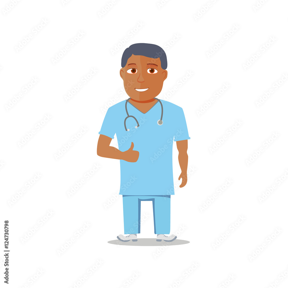 Cartoon Medical Character isolated on white. Vector Cartoon Medical Character isolated on white. Vector