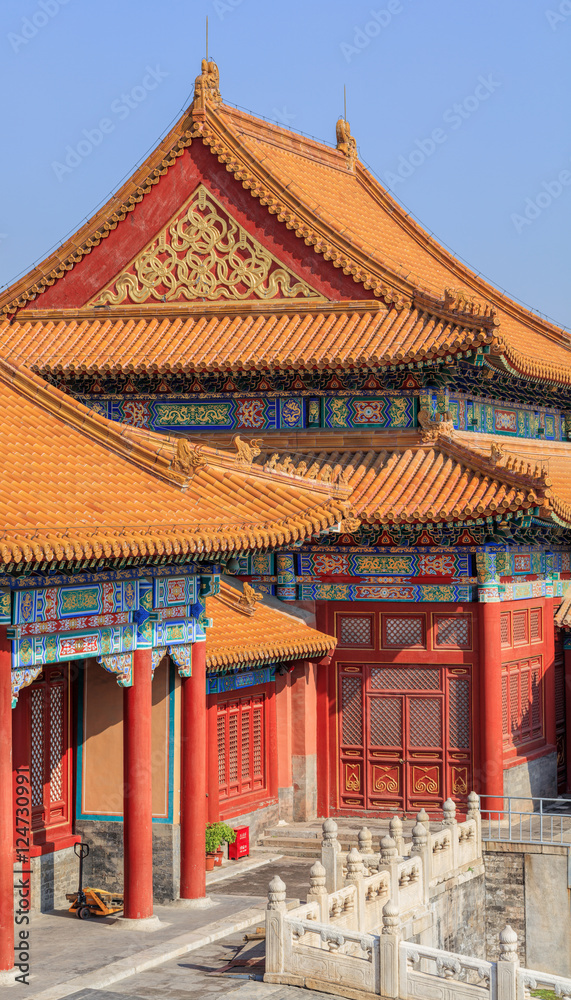 Fototapeta premium View on majestic pavilion, Palace Museum, Beijing China