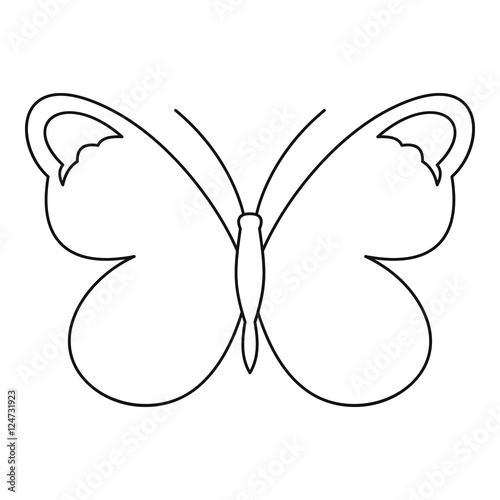 Nice butterfly icon. Outline illustration of nice butterfly vector icon for web
