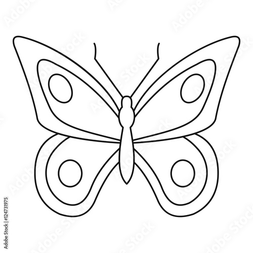Lovely butterfly icon. Outline illustration of lovely butterfly vector icon for web