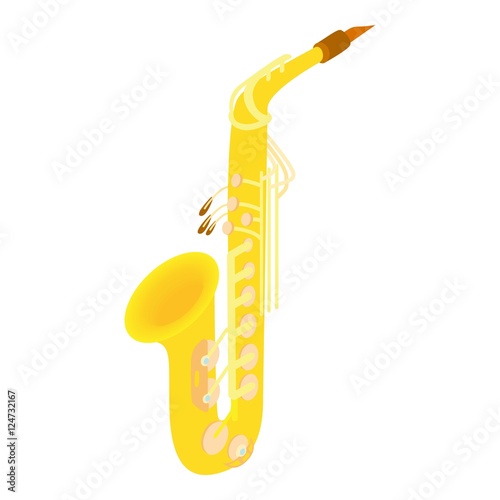 Saxophone icon. Cartoon illustration of saxophone vector icon for web