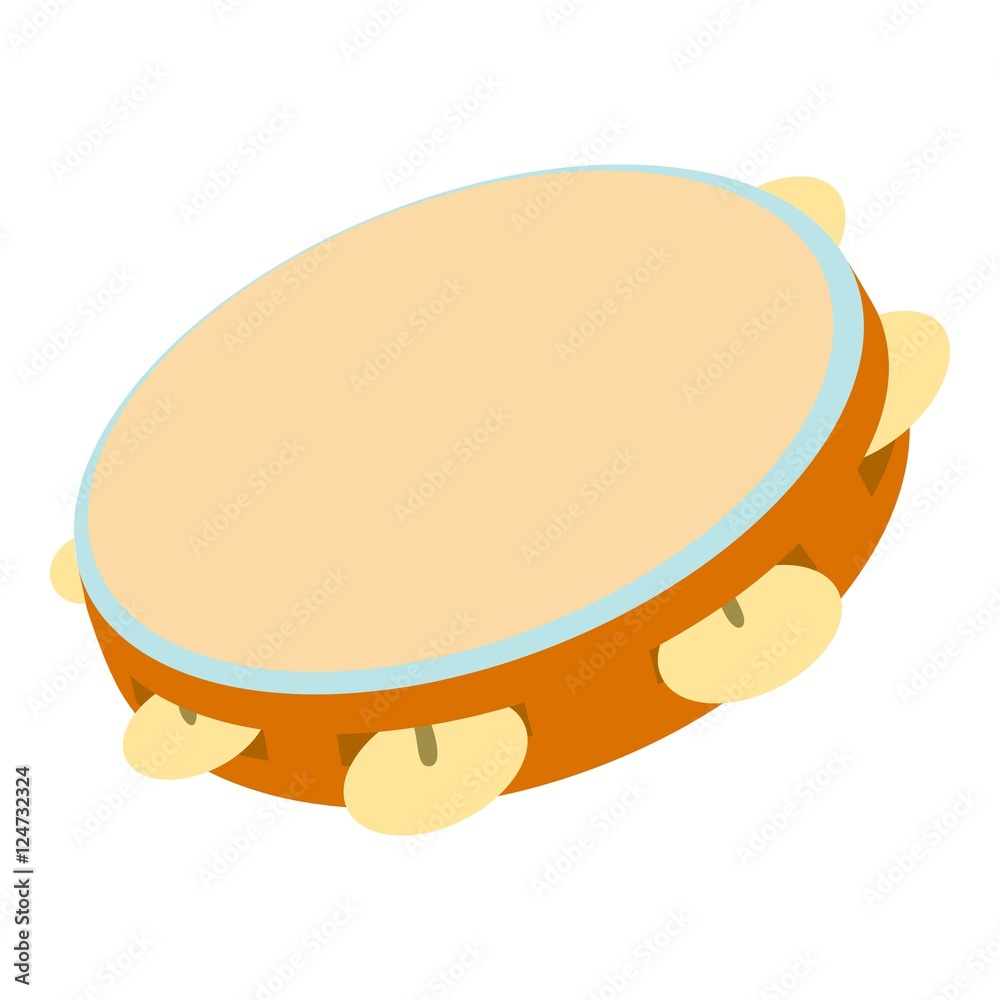 Tambourine icon. Cartoon illustration of tambourine vector icon for web  Stock Vector | Adobe Stock