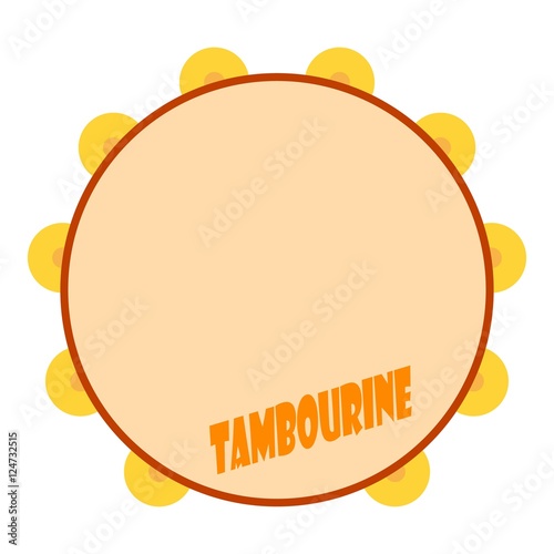 Tambourine icon. Flat illustration of tambourine vector icon for web