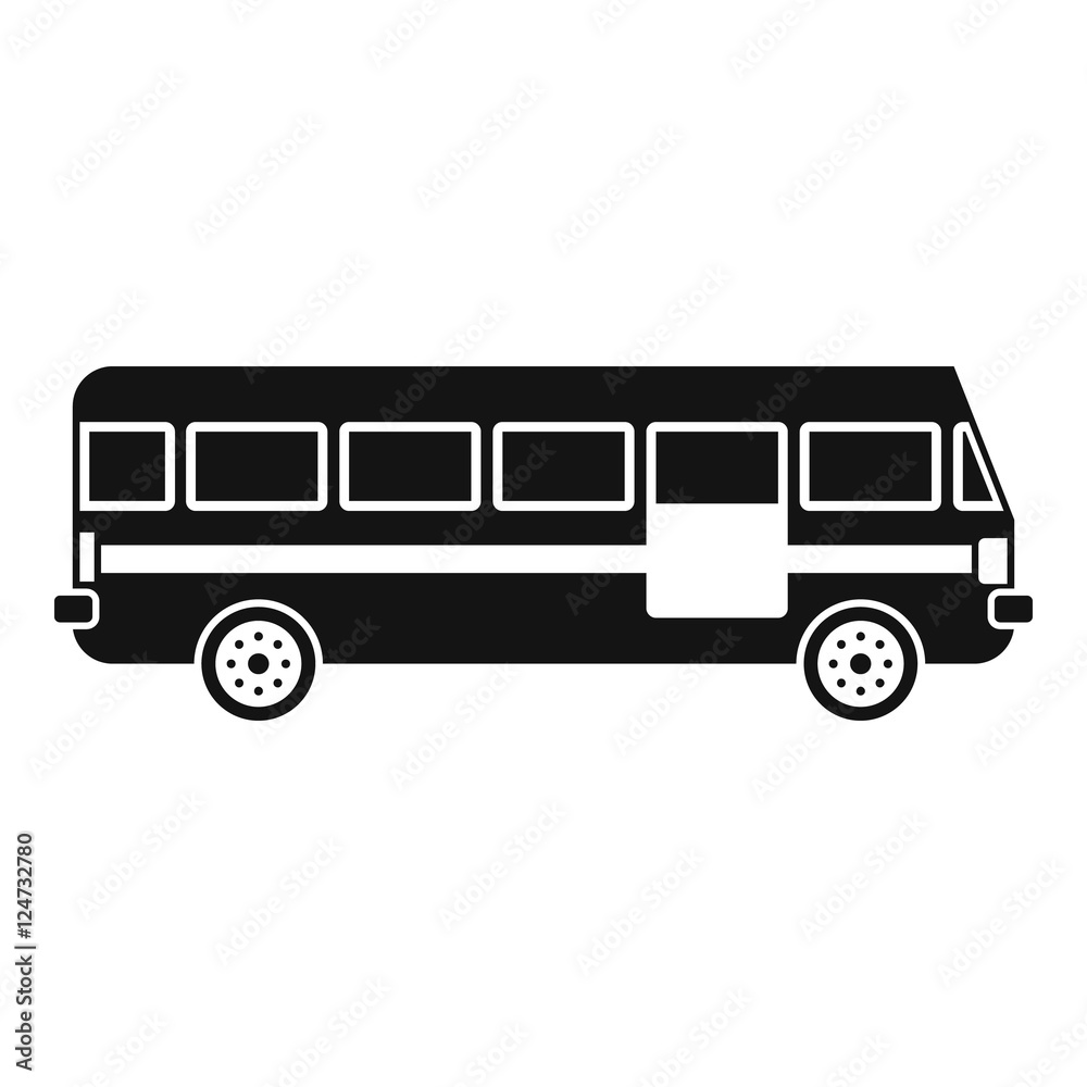Bus icon. Simple illustration of bus vector icon for web design Bus icon. Simple illustration of bus vector icon for web design