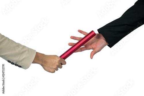 Obraz na plátně Business people passing a baton