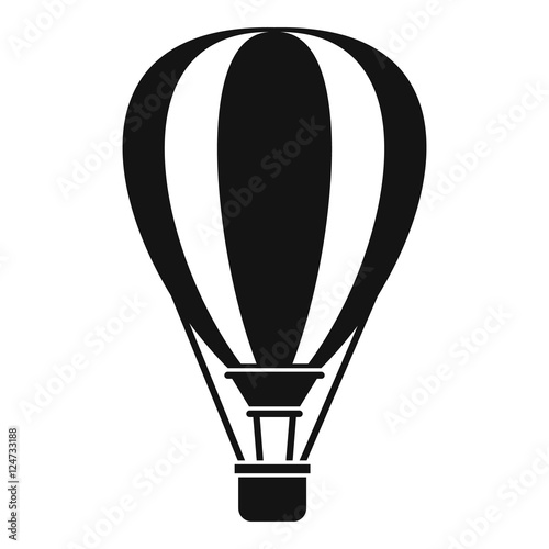 Hot air ballon icon. Simple illustration of hot air ballon vector icon for web