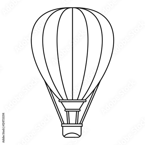 Air ballon icon. Outline illustration of air ballon vector icon for web