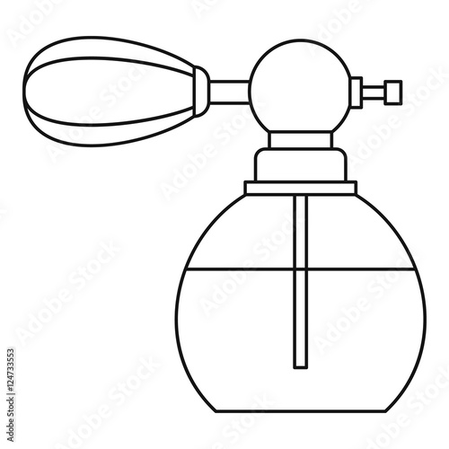 Vintage perfume bottle icon. Outline illustration of vintage perfume bottle vector icon for web