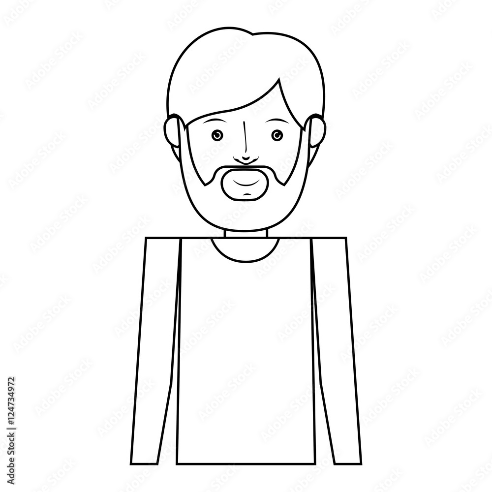 bearded man with hipster style over white background. vector illustration bearded man with hipster style over white background. vector illustration