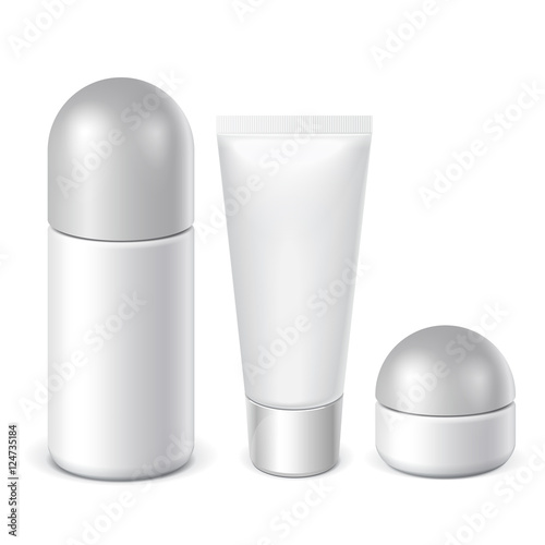 Realistic Cosmetic bottle can sprayer container.