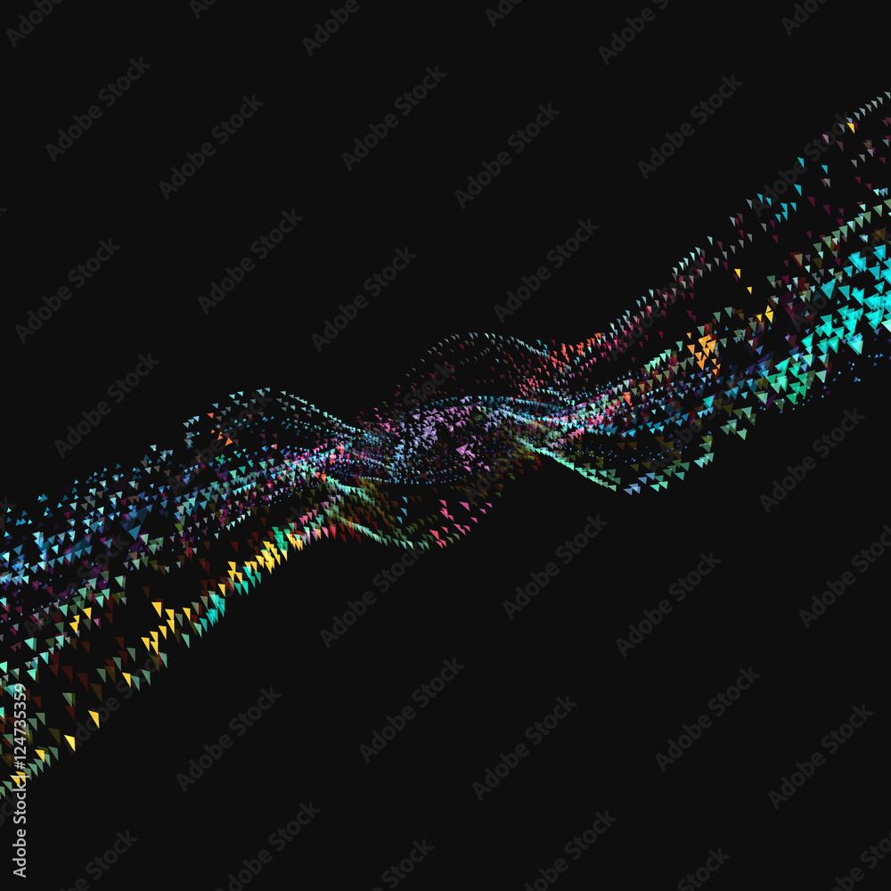 Abstract movement lines, curved arrows, wavy concept digital background, vector illustration.