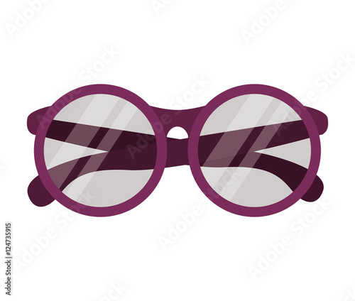 Glasses icon. Accesory fashion and optical theme. Colorful design. Vector illustration