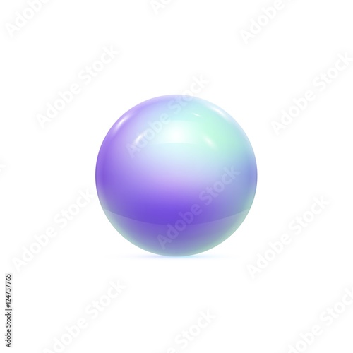 Realistic Pearl Ball or Sphere. Vector