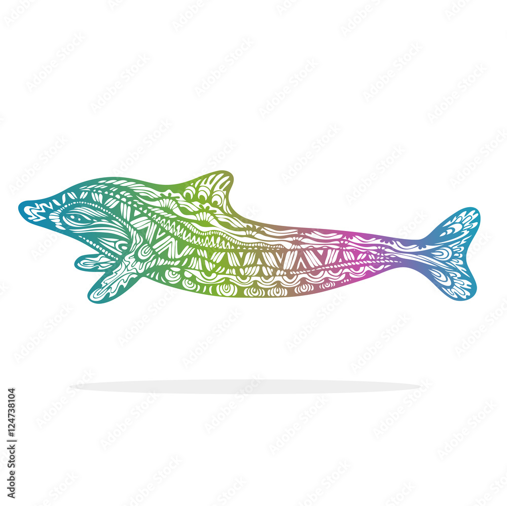 Fototapeta premium Decorative Dolphin