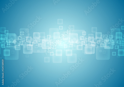 Abstract blue geometric shiny background