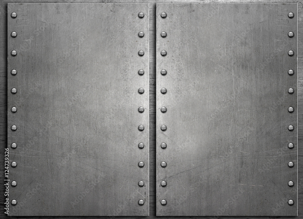 Metal plates with rivets