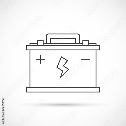 Car battery outline icon
