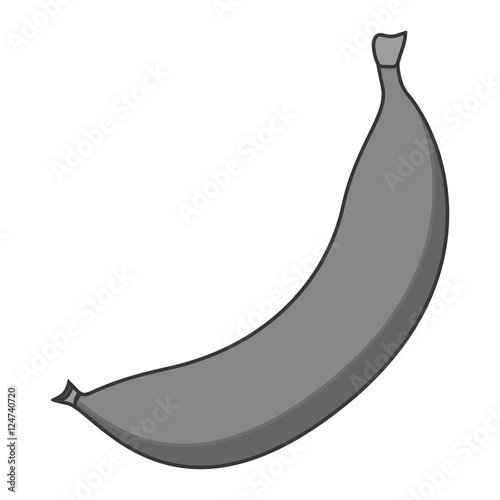banana fruit icon over white background. healthy and natural food design. vector illustration