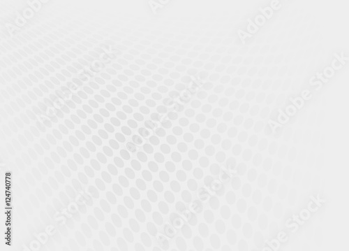 Grey and white halftone and dotted lines perspective background.