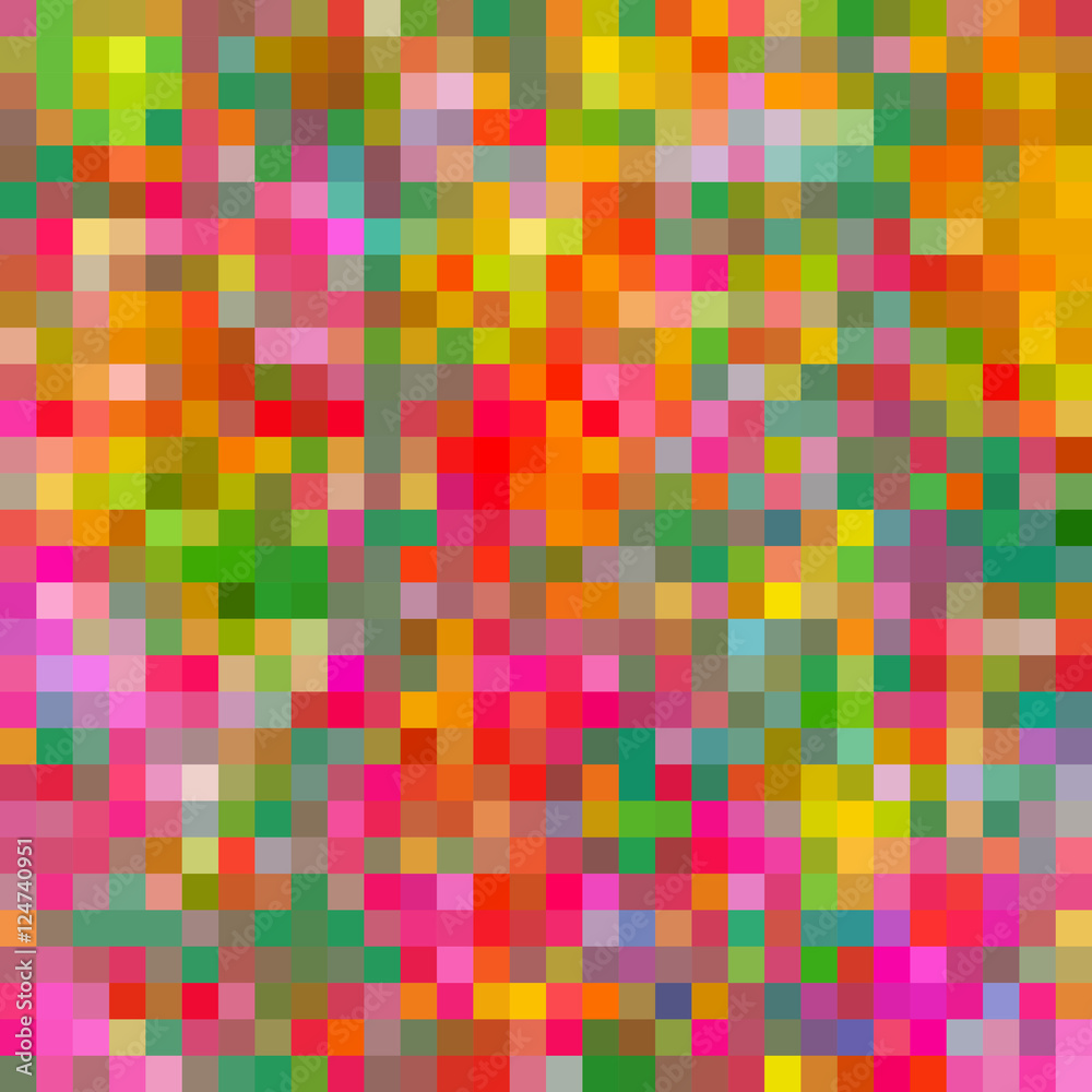 Simple square mosaic background with vibrant color tones.