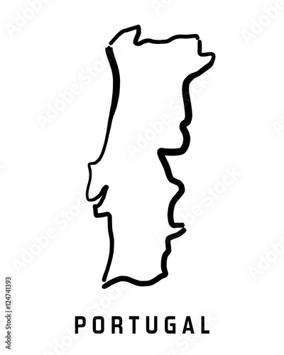 Obraz na plátně Portugal map