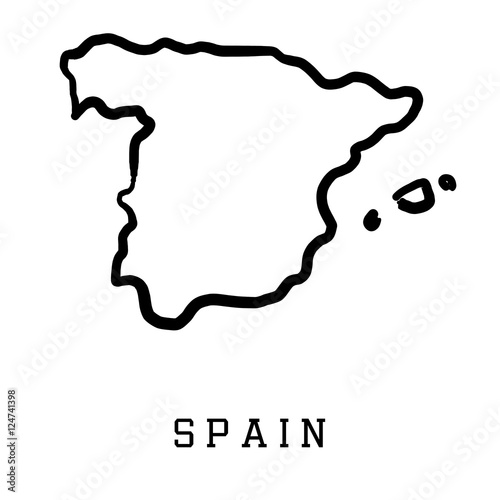 Spain outline map
