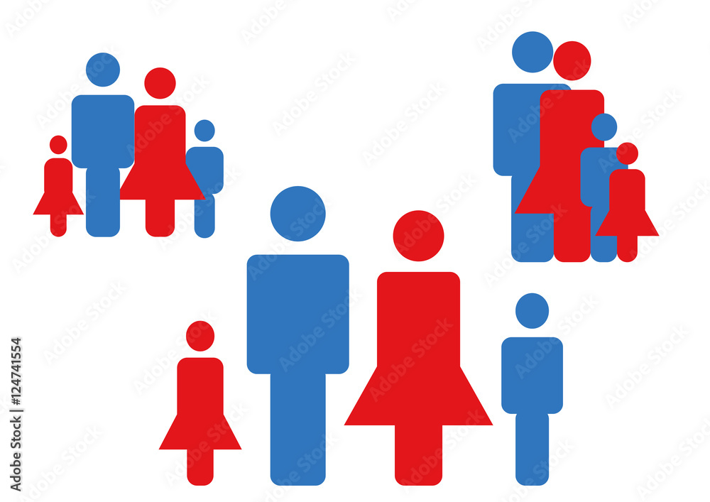 Family icons collection vector Family icons collection vector
