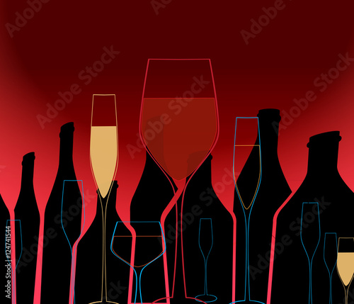 Wine List vector