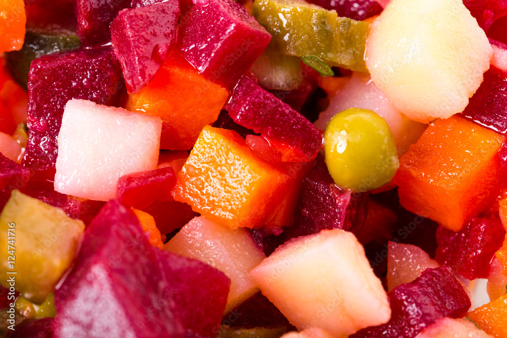 Russian beet salad vinaigrette. Russian beet salad vinaigrette.