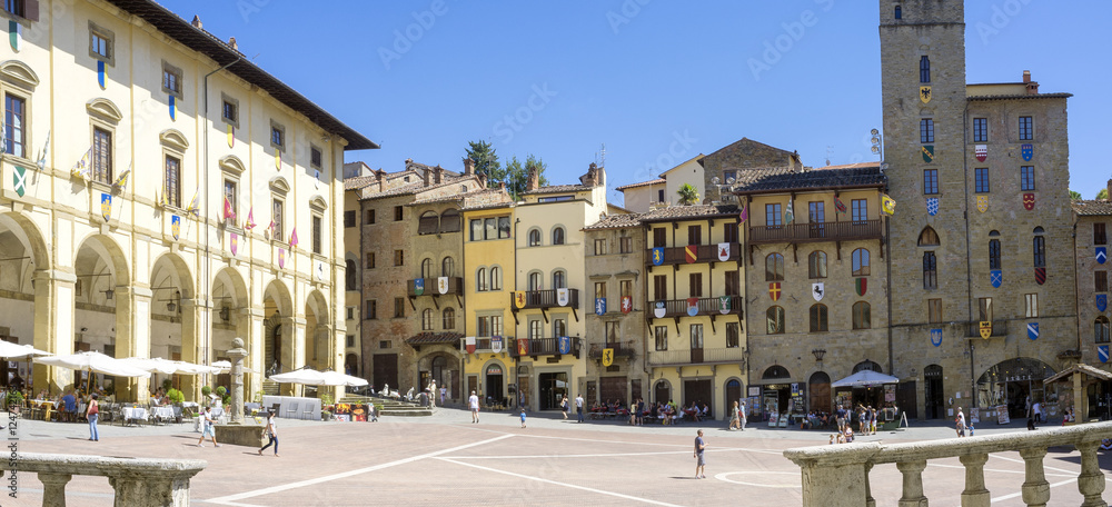 Arezzo old city centre. Color image
