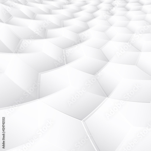 White and gray soft squares, abstract perspective background
