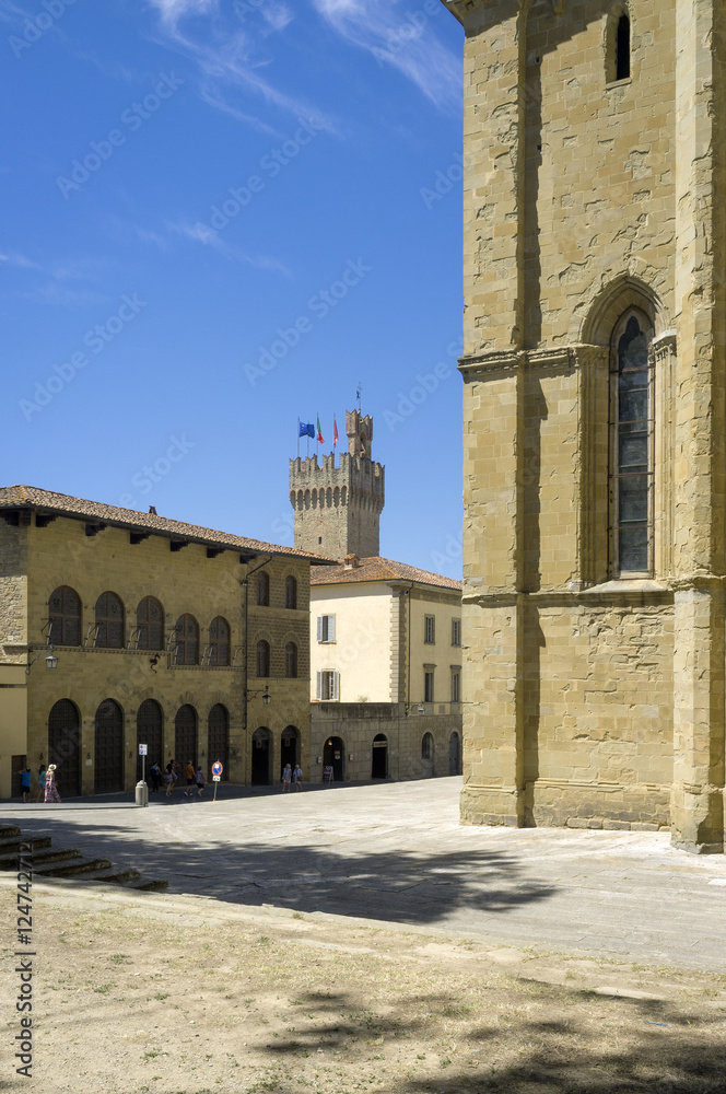 Arezzo old city centre. Color image