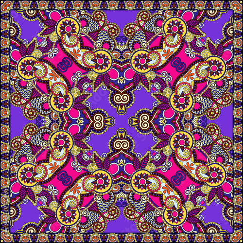 Traditional ornamental floral paisley bandanna