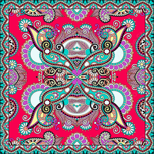 Traditional ornamental floral paisley bandanna