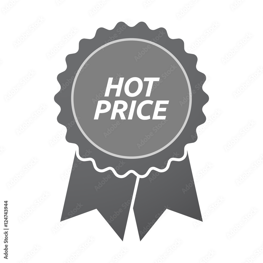 Isolated badge icon with    the text HOT PRICE