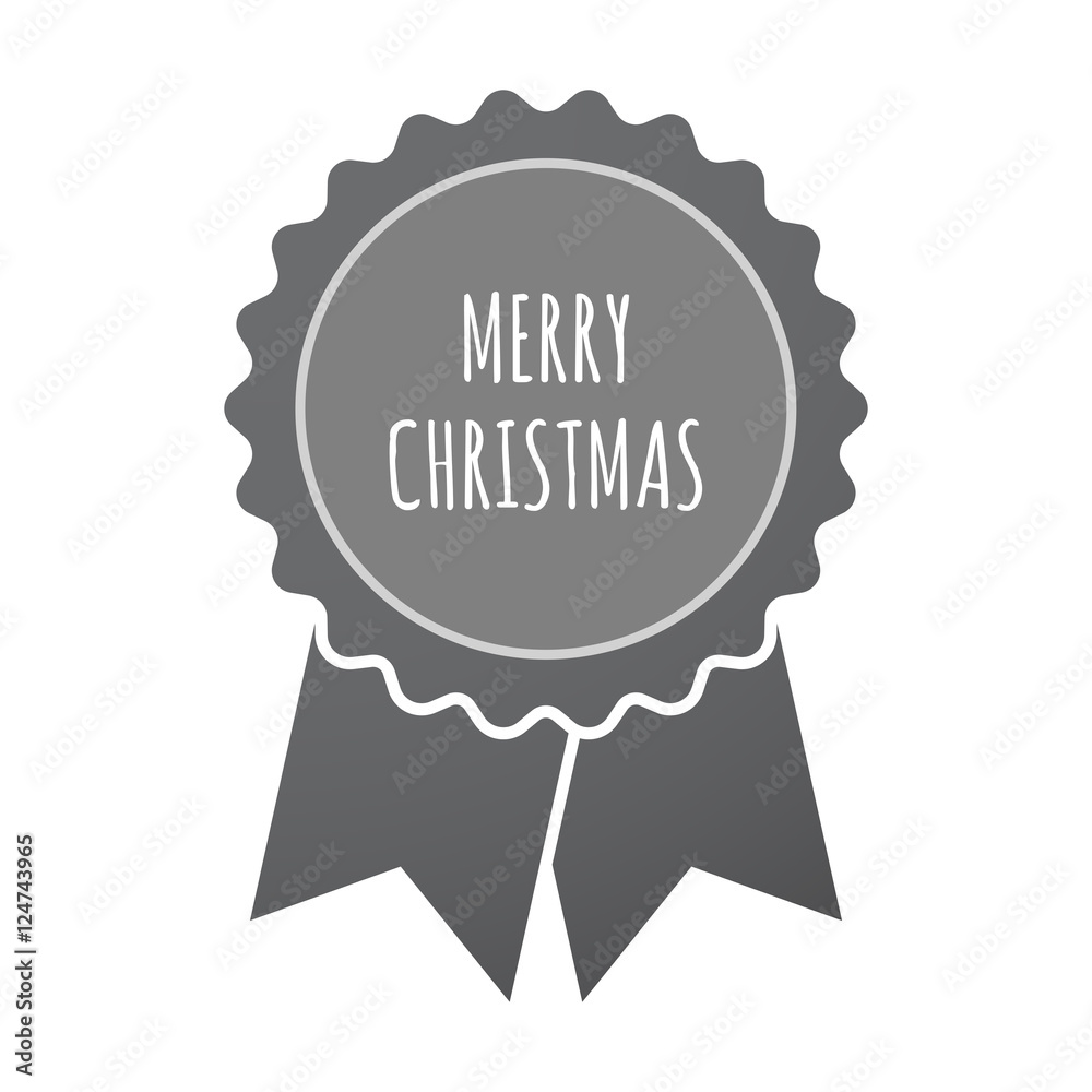 Isolated badge icon with    the text MERRY CHRISTMAS