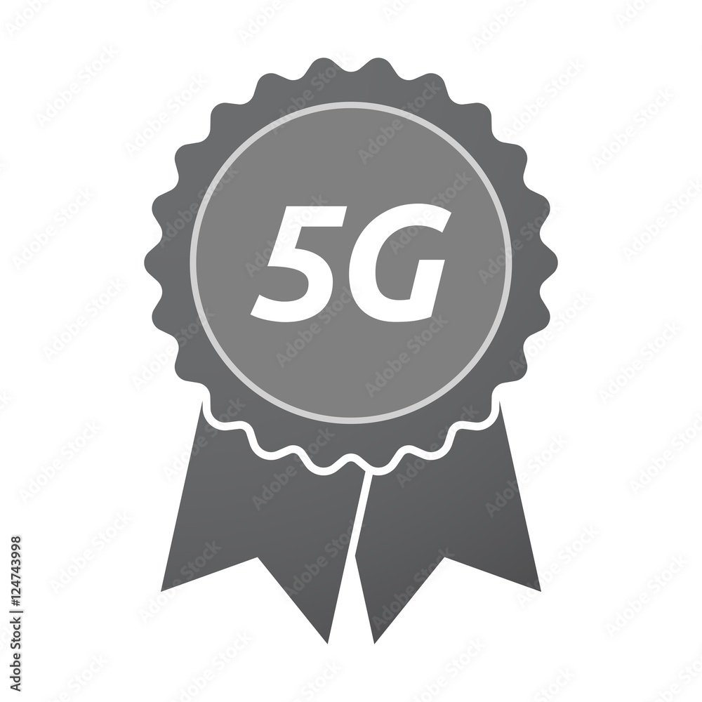 Isolated badge icon with the text 5G Isolated badge icon with the text 5G