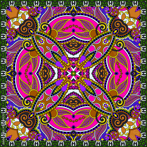 Traditional ornamental floral paisley bandanna