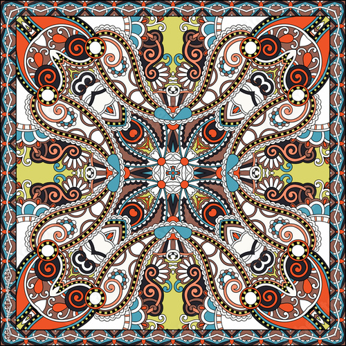 Traditional ornamental floral paisley bandanna