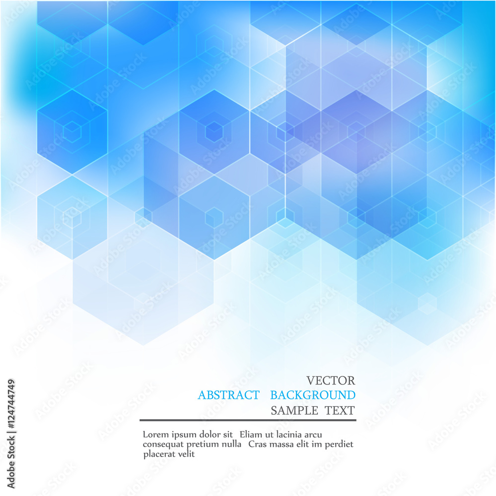 Obraz premium Vector Abstract science Background. Hexagon geometric design. E