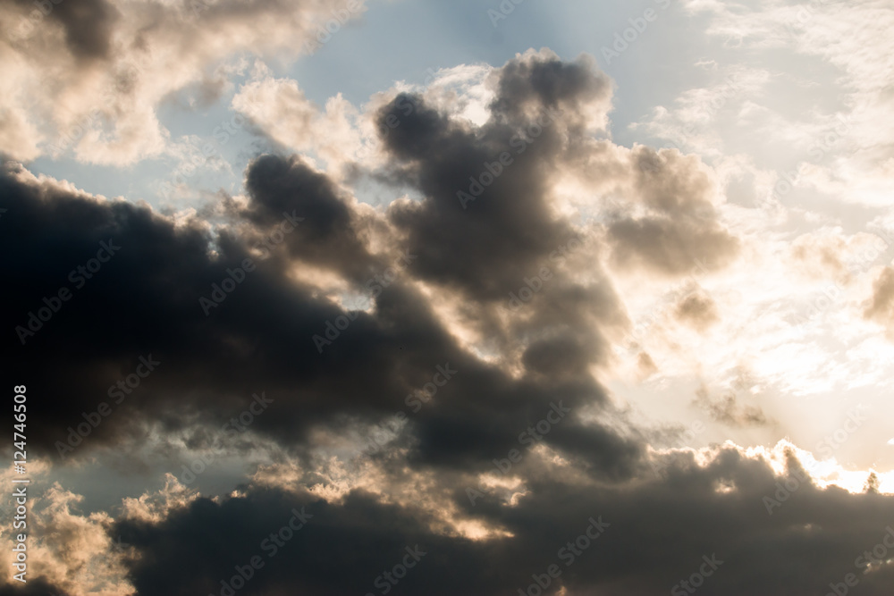 Obraz premium Beautiful sunset sky. Sky Background.