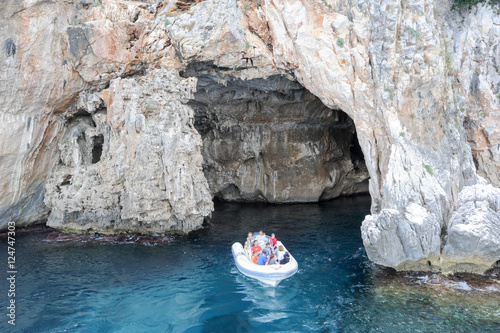 The cave of Cormorani on the island of Sardinia, Italy