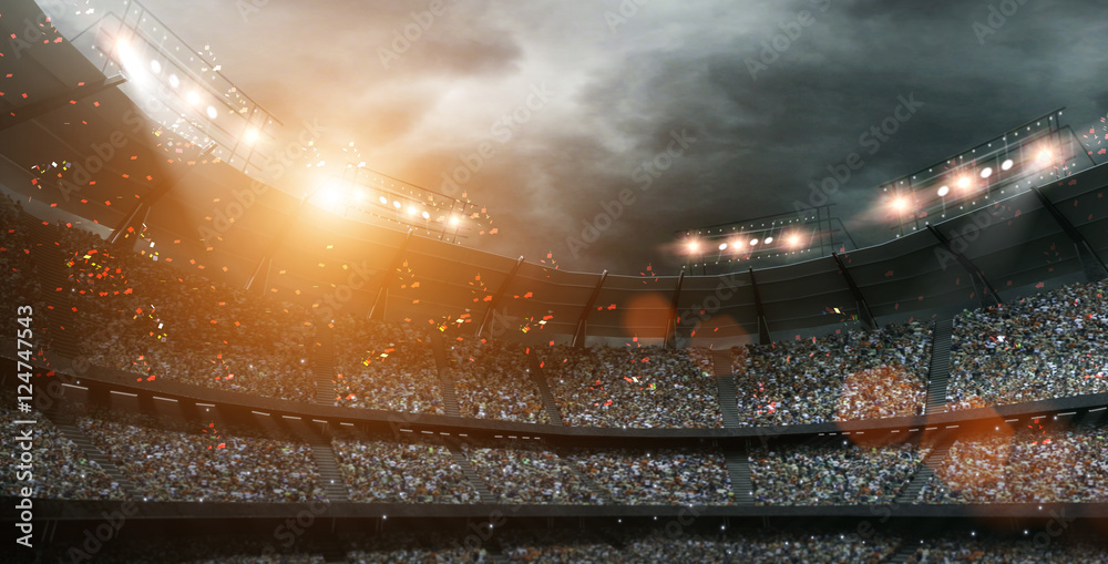 Fototapeta premium stadium lights,3d rendering