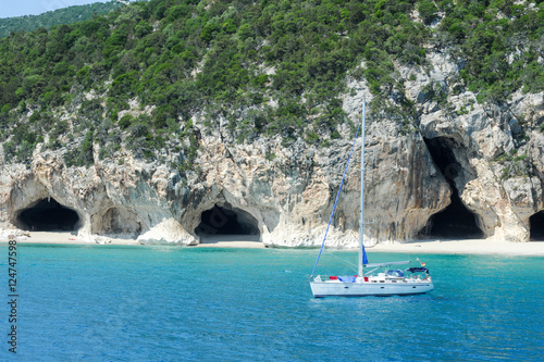 Cala Luna beach in Orosei bay on Sardinia, Italy photo