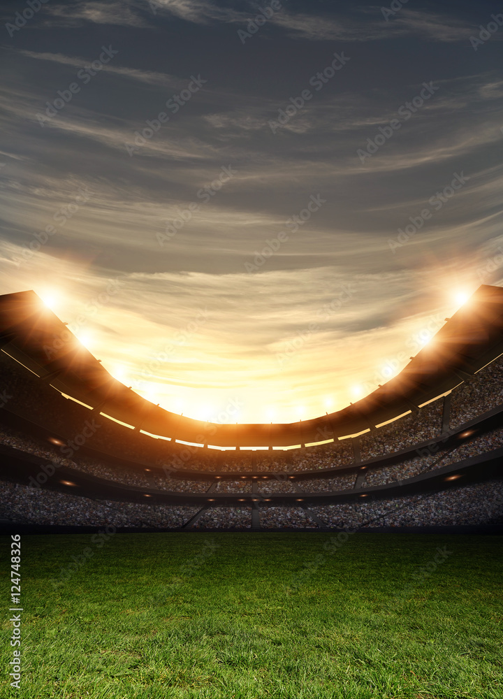 Fototapeta premium stadium light 3d rendering