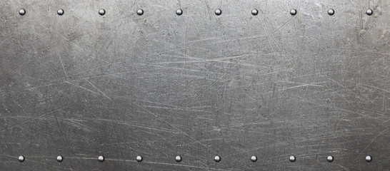 Steel plate with rivets