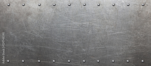 Steel plate with rivets