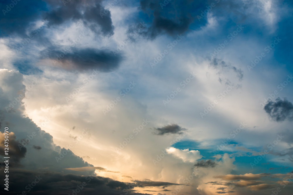 colorful dramatic sky with cloud at sunset colorful dramatic sky with cloud at sunset