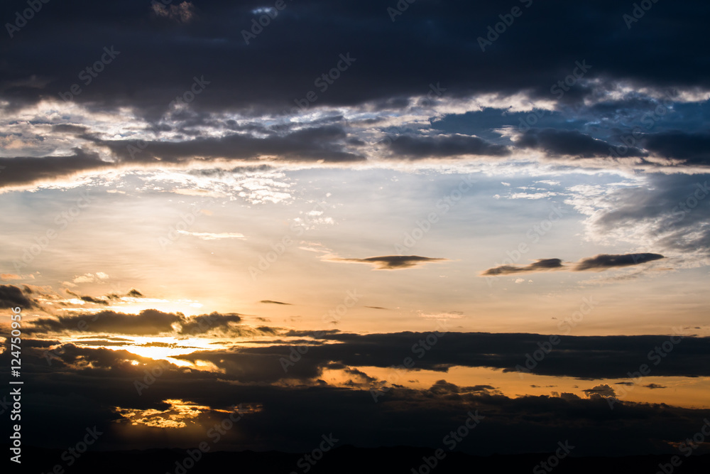 colorful dramatic sky with cloud at sunset colorful dramatic sky with cloud at sunset